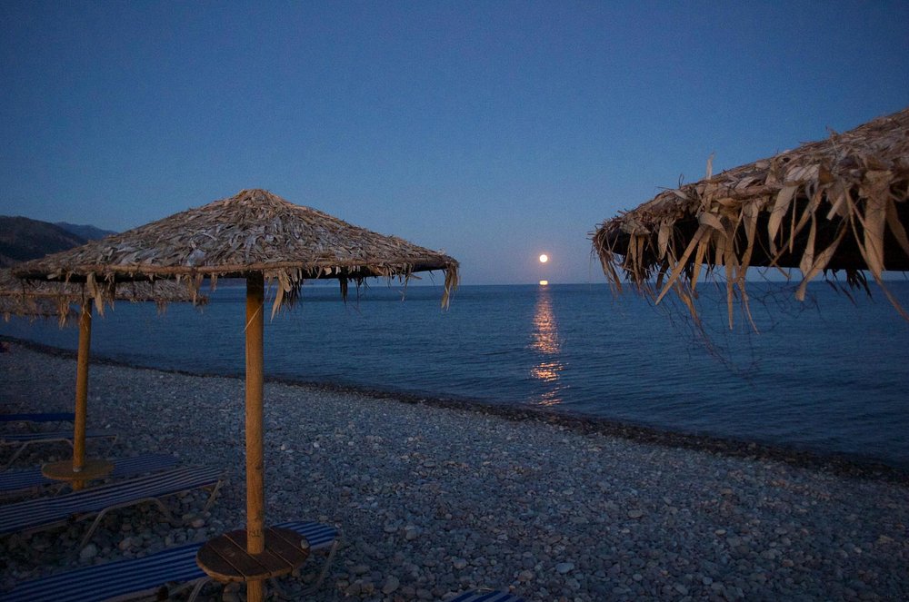 Chalikia Beach in Paleochora with pebble shore and clear water